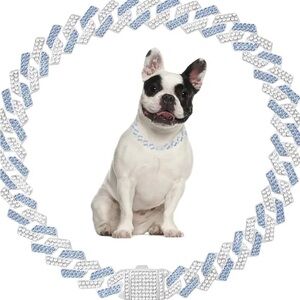 1pc Diamond Cuban Chain Dog Collar -